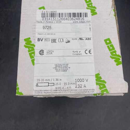 Set Of 5 WAGO 285-194 30-1 3/8in 25-95mm 2 1000V 232A Termin