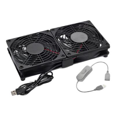 顺豹科技 USB接口静音风扇带开关适用光猫路由器AX3pro散热器底座