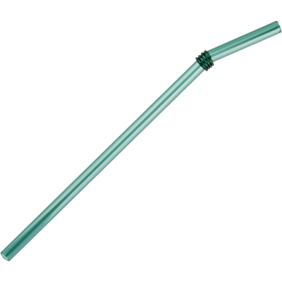 长款彩色耐热弯曲加长玻璃吸管