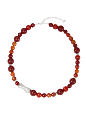 瑰意红玛瑙925银项链2025新款时尚爆款小众设计高级感秋冬锁骨链