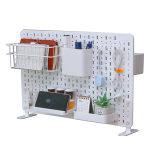 桌面洞洞板T型独立式钉板支架固定书桌上置物收纳配件隔断展示架