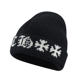 大头围双层加厚针织毛线帽子女秋冬保暖防寒护耳帽显脸小堆堆冷帽