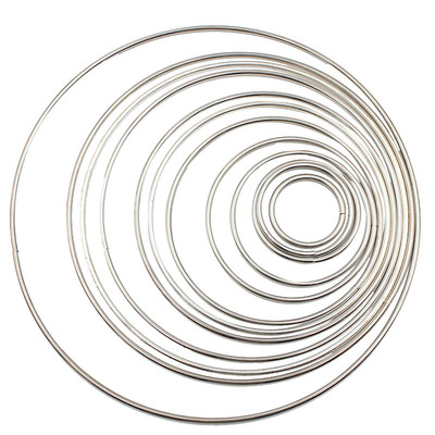 diy捕梦网材料电镀银色铁圈花环