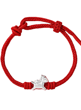 足银999本命年红绳手链情侣礼物