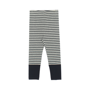 大耳象女童条纹拼接打底裤2026春季新款宝儿弹力修身休闲百搭裤子