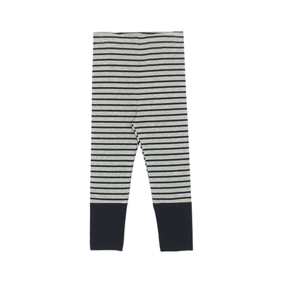 大耳象女童条纹拼接打底裤2026春季新款宝儿弹力修身休闲百搭裤子