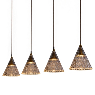 法式中古餐厅吊灯轻奢仿古水晶餐桌装饰灯创意个性艺术饭厅网红灯