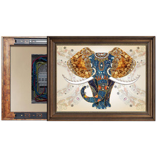 配电箱装饰画电表箱盒遮挡免打孔电源箱墙壁画美式空开箱挂画