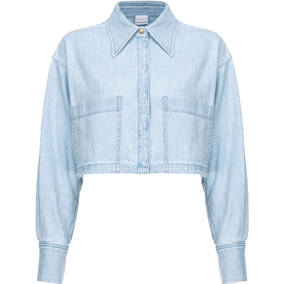 女装休闲短款牛仔衬衫