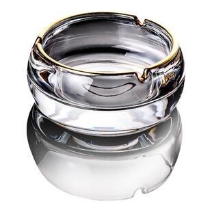 创意玻璃烟灰缸高端大气上档次家用客厅高级感办公室轻奢商用烟碟