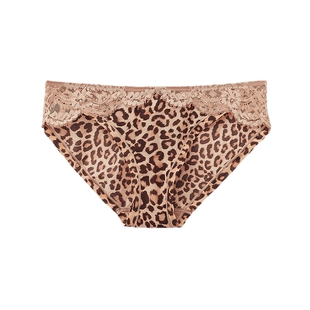 Intimissimi意舒漫性感豹纹蕾丝花边舒适包臀内裤三角裤SID2577