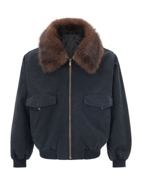 精梳棉工装拉链毛领棉服百搭外套