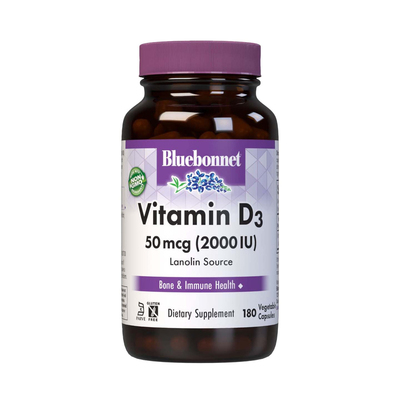 Bluebonnet美国进口维生素d3成人2000iu备孕男女vd3维生素vitamin