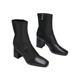 [秋瓷炫同款]Steve Madden思美登HOIST粗跟高跟瘦瘦靴踝靴女靴