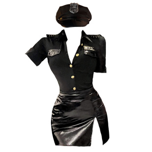 纯欲风御姐性感女警OL欧美cosplay海军秘书装弹力空姐制服套装女