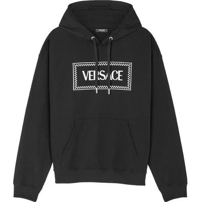 【季末优惠】VERSACE/范思哲 男士90年代复古风Logo连帽衫