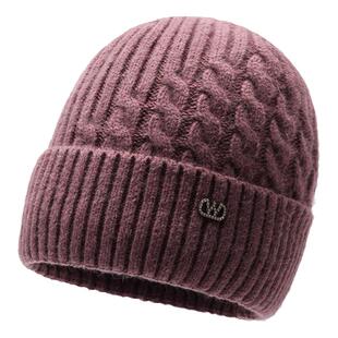 妈妈帽子女款冬季加绒毛线帽老年人秋冬天奶奶老太太保暖针织帽女