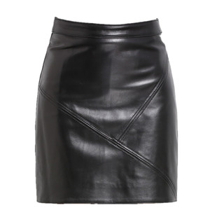 秋冬海宁真皮小皮裙2025新款 半身裙绵羊皮高腰短裙女A字裙包臀裙