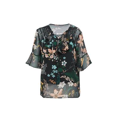 清仓LANDI荷叶袖套头衫