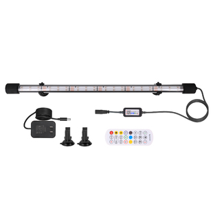 亿得胜三排RGB灯珠鱼缸灯七彩变色防水led灯照明灯水族智能双控