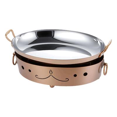 高档酒店商用家用不锈钢炉加热鱼盘椭圆长方港式烤鱼干锅纸包鱼盘