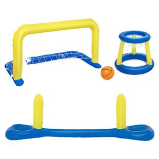 海滩玩具成人儿童亲子游泳池戏水充气水上排球篮球手球门活动装备