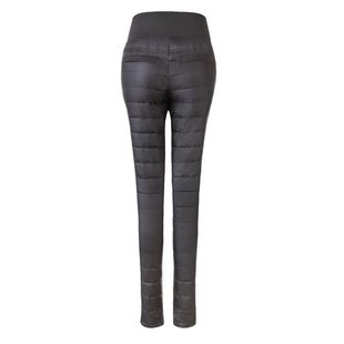 冬季高腰双面羽绒裤女外穿修身显瘦羽绒棉裤加厚大码女裤保暖裤子