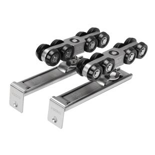 域堡重型实木门滑轮厨房推拉门吊滑平移金属门移门吊轮静音版