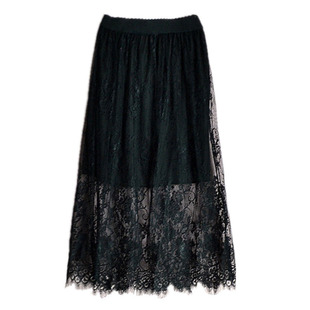 网纱半身裙中长款2024夏季新款纱裙女纱纱裙长裙百搭显瘦裙子