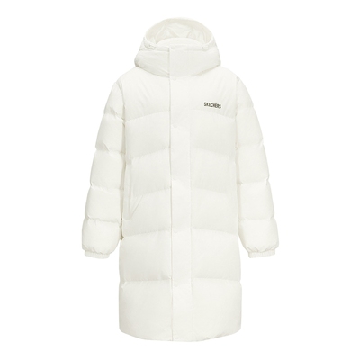 Skechers斯凯奇秋冬男女款休闲保暖长款羽绒服外套 L424U193/0074