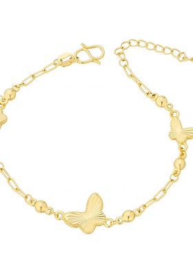 18k镭射蝴蝶手链女款ing小众设计