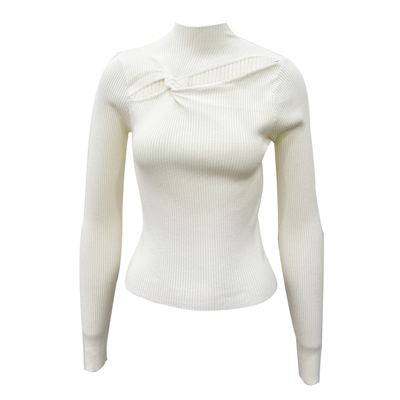 OTEBANBASS镂空扭结半高领针织衫