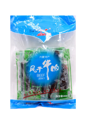 草原村炭烤通辽500g手撕牛肉干