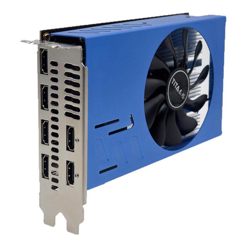 多屏显卡 炒股分屏 6HDMI 8G4K 投影大屏监控扩展拼接 R7350RX580