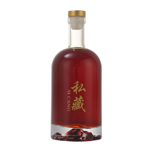 新款且听风吟玫瑰桃子青梅自酿桂花水果白酒药酒孝素饮料玻璃瓶