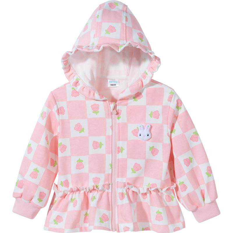 贝贝怡女童外套春秋款2024新款春装儿童宝宝衣服洋气时髦上衣开衫