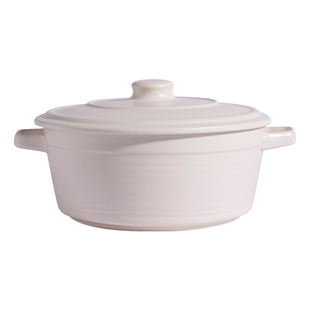 奶油风双耳带盖汤碗大号2025新款高级感陶瓷汤盆盛汤大碗汤面碗