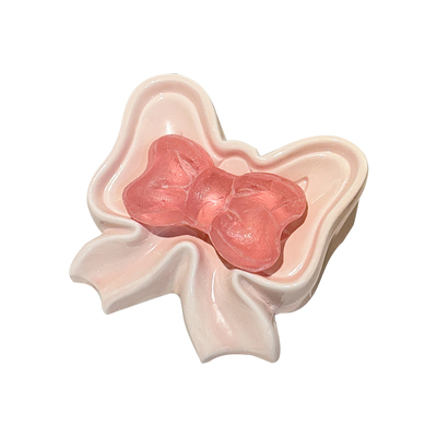 蝴蝶结肥皂盒陶瓷香皂碟