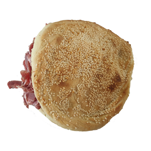 河南手工烧饼特产正宗山东菏泽吊炉烧饼芝麻烧饼火烧即食大烧饼