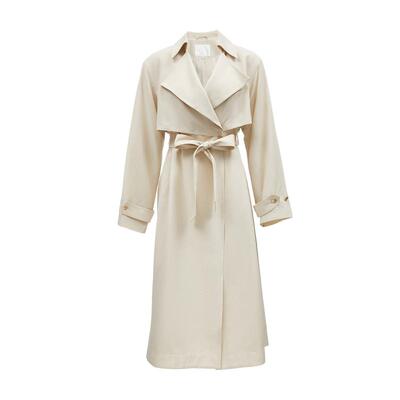 ONLY春夏新款通勤风休闲百搭绑带口袋风衣外套女潮