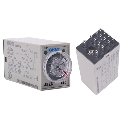 正泰JSZ6小型时间继电器h3y-2 4通电延时电子式定时器开关8脚14脚