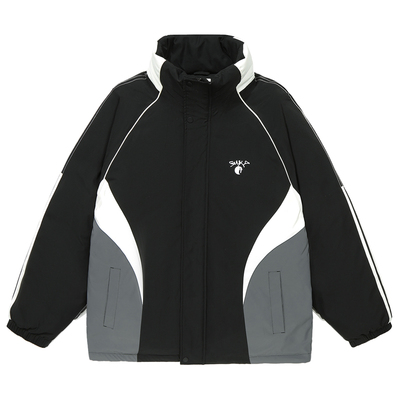 GUUKA美式条纹立领羽绒服