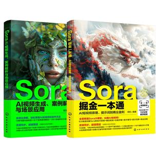 2册 Sora掘金一本通 AI短视频原理提示词到商业盈利+Sora AI视频生成 案例解析与场景应用 AI短视频生成技术指南书 短视频创作者书
