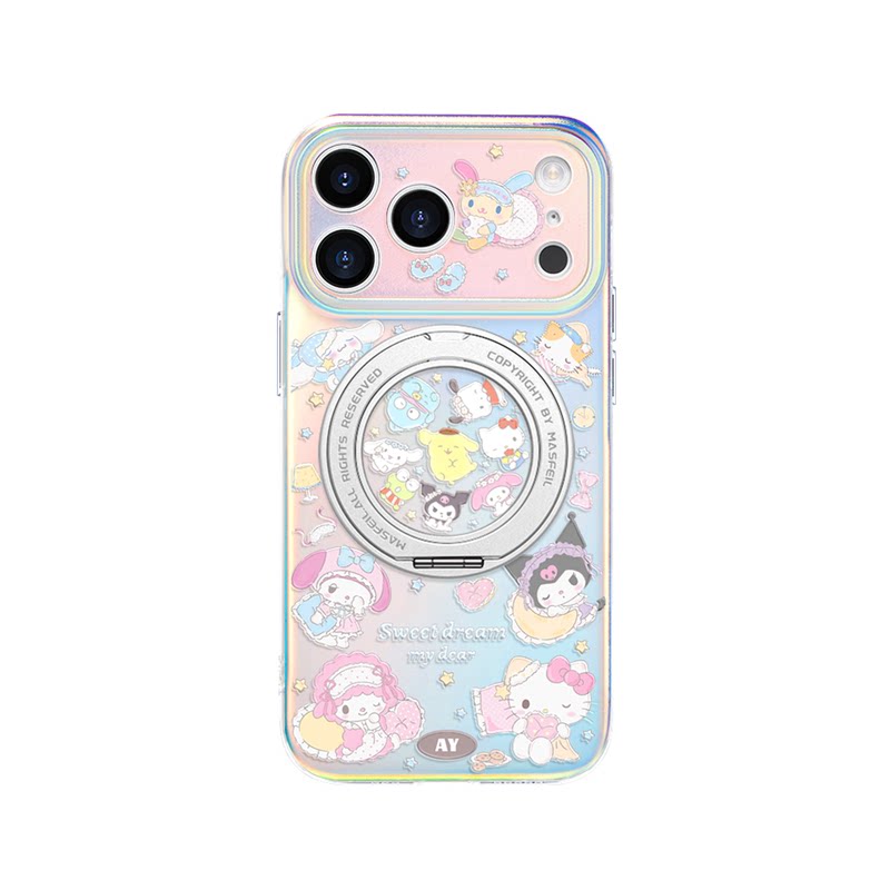ANGYING × 甜梦派对适用苹果18promax手机壳新款iphone17pro磁吸带支架ip16支点Lo5套全包高级感好看女15/13