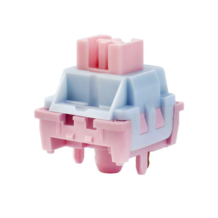 粉霞轴 轻压力5脚线性轴 码字不累 客制化机械键盘轴体配件