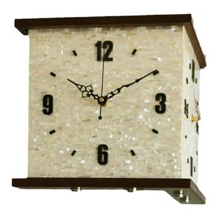 现代简约轻奢创意双面挂钟客厅时钟挂墙时尚家用两面墙角石英钟表