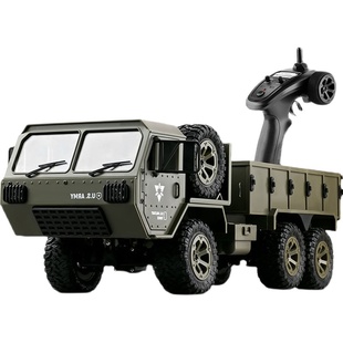 六驱遥控卡车有远程摄像头6x6驱重型军事越野rc重卡汽车玩具模型