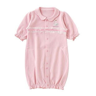 miyio婴儿衣服新生儿连体衣女宝宝爬服满月礼服百日庆生正装包邮