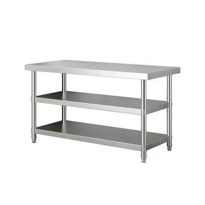 加厚304不锈钢双层工作台打荷台