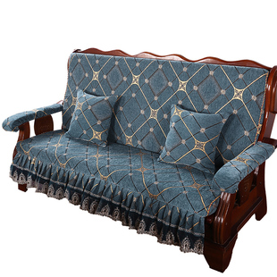 加厚海绵红木实木质沙发坐垫木沙发垫带靠背春秋联邦椅防滑海绵垫